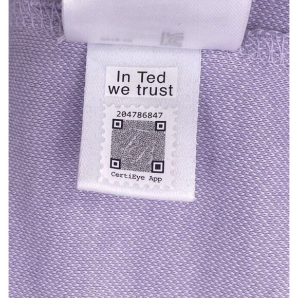 Ted Baker London Polo Shirt Mens 6 Jersey Golf Lavender Contrast Collar 2XL 48 - Picture 6 of 7